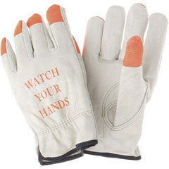 MCR Safety - Size 2XL Leather Abrasion Protection Work Gloves - Caliber Tooling