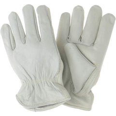 MCR Safety - Size M Leather Abrasion Protection Work Gloves - Caliber Tooling