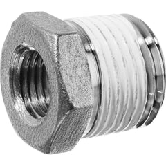 USA Sealing - Stainless Steel Pipe Fittings; Type: Hex Bushing ; Fitting Size: 1 x 1/4 ; End Connections: MBSPT x FBSPT w/Thread Sealant ; Material Grade: 304 ; Pressure Rating (psi): 150 - Exact Industrial Supply