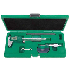 Insize USA LLC - Machinist Caliper & Micrometer Tool Kits; Tool Type Included: Caliper, Micrometer & Ruler ; Minimum Caliper Measurement (mm): 0.00 ; Minimum Caliper Measurement (Inch): 0 ; Maximum Caliper Measurement (mm): 150.00 ; Maximum Caliper Measu - Exact Industrial Supply