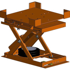 Hovair - Lifting Tables; Type: Lift & Rotate ; Lift Style: Scissor ; Style: Pneumatic ; Load Capacity (Lb.): 2000.000 ; Minimum Height (Decimal Inch): 10.5000 ; Lift Height (Inch): 32.00 - Exact Industrial Supply