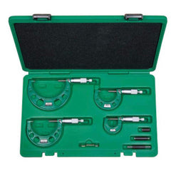 Insize USA LLC - 6 to 12", 0.0001" Graduation, Mechanical Outside Micrometer Set - Exact Industrial Supply