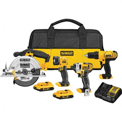 DeWALT - Cordless Tool Combination Kits Voltage: 20 Tools: 1/2" Drill/Driver; 6-1/2" Circular Saw; LED Worklight - Caliber Tooling