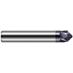 Harvey Tool - 3/16" Diam 60°/120° 3-Flute Single End Solid Carbide Chamfer Mill - Exact Industrial Supply