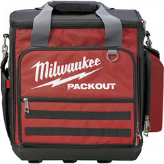 Milwaukee Tool - 58 Pocket, Ballistic Polyester, Red/Black Laptop Tool Bag - Caliber Tooling