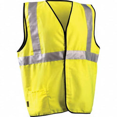 OccuNomix - Size XL Flame Resistant Hi-Vis Yellow Solid General Purpose High Visibility Vest - Caliber Tooling