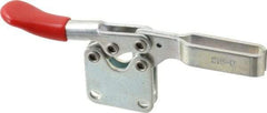 De-Sta-Co - 200 Lb Holding Capacity, Horizontal Handle, Manual Hold Down Toggle Clamp - 78° Handle Movement, 87° Bar Opening, U-Bar, Straight Base, Electro-Plated Zinc, Carbon Steel - Caliber Tooling