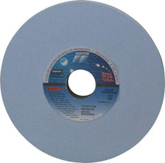 Norton - 7" Diam x 1-1/4" Hole x 1/2" Thick, J Hardness, 100 Grit Surface Grinding Wheel - Ceramic, Type 1, Fine Grade, 3,600 Max RPM, Vitrified Bond, No Recess - Caliber Tooling