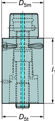 C63910163140A ADAPTER CAPTO - Caliber Tooling