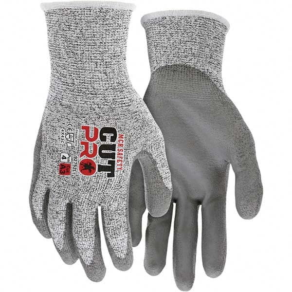 MCR Safety - Size XL, ANSI Cut Lvl A3, Puncture Lvl 4, Abrasion Lvl 4, Polyurethane Coated Cut & Puncture Resistant Gloves - Caliber Tooling