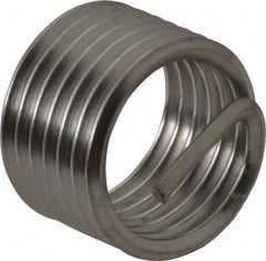 Recoil - 7/16-20 UNF, 0.438" OAL, Free Running Helical Insert - 6-5/8 Free Coils, Tanged, Stainless Steel, Bright Finish, 1D Insert Length - Caliber Tooling