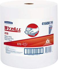 WypAll - X70 Dry Shop Towel/Industrial Wipes - Jumbo Roll, 13-3/8" x 12-1/2" Sheet Size, White - Caliber Tooling