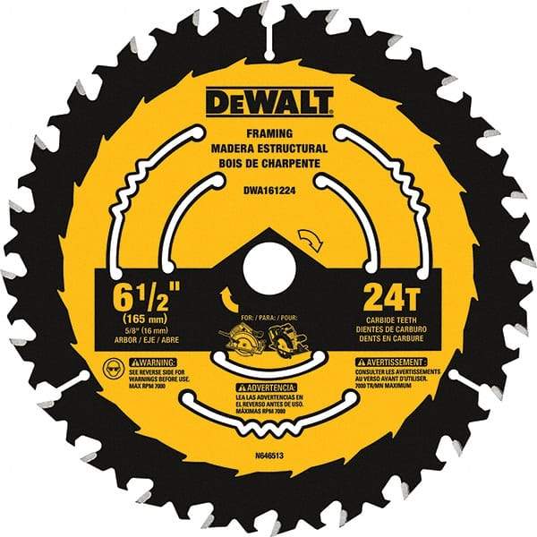 DeWALT - Wet & Dry-Cut Saw Blades   Blade Diameter (Inch): 6-1/2    Blade Material: Tungsten Carbide-Tipped - Caliber Tooling