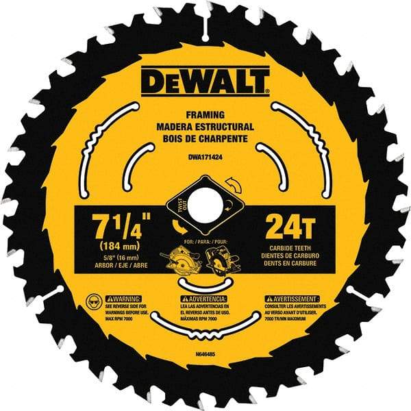 DeWALT - Wet & Dry-Cut Saw Blades   Blade Diameter (Inch): 8-1/4    Blade Material: Tungsten Carbide-Tipped - Caliber Tooling