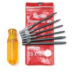 Xcelite - Screwdriver Bit Sets Type: Screwdriver Bit Number of Pieces: 7 - Caliber Tooling