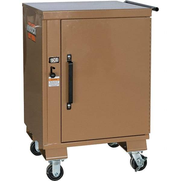 Knaack - 1,000 Lb Capacity Job Site Storage Unit - 25" Wide x 26" Deep x 34-1/4" High, Steel, Tan - Caliber Tooling