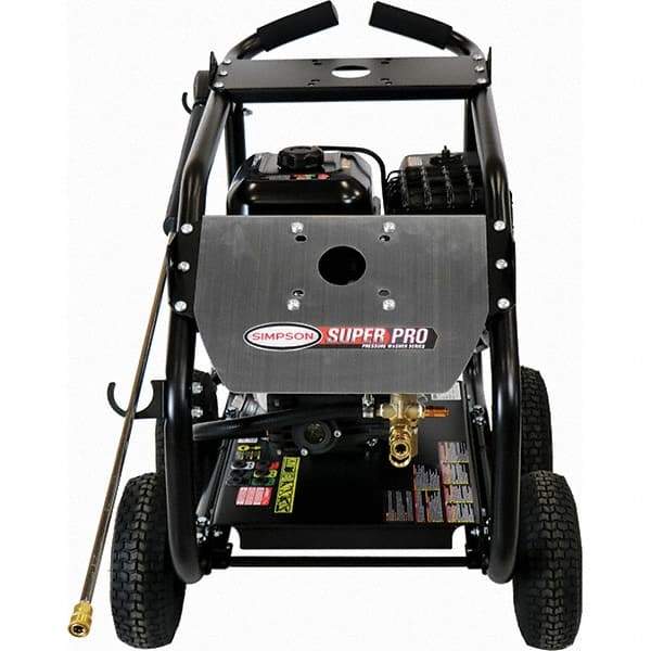 Simpson - Gas, 11.7 hp, 4,400 psi, 4 GPM, Cold Water Pressure Washer - AAA Triplex, 50' x 3/8" Hose - Caliber Tooling