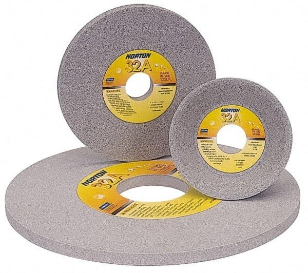 Norton - 6" Diam x 1-1/4" Hole x 1" Thick, K Hardness, 60 Grit Surface Grinding Wheel - Aluminum Oxide, Type 1, Medium Grade, 4,140 Max RPM, Vitrified Bond, No Recess - Caliber Tooling