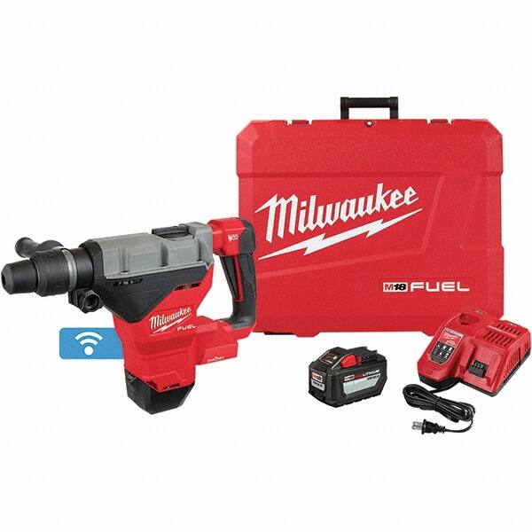 Milwaukee Tool - 18 Volt 1-3/4" SDS Max Chuck Cordless Rotary Hammer - 2900 BPM, 380 RPM, Reversible - Caliber Tooling