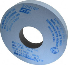 Norton - 14" Diam x 5" Hole x 2" Thick, J Hardness, 60 Grit Surface Grinding Wheel - Ceramic, Type 1, Medium Grade, 1,800 Max RPM, Vitrified Bond, No Recess - Caliber Tooling