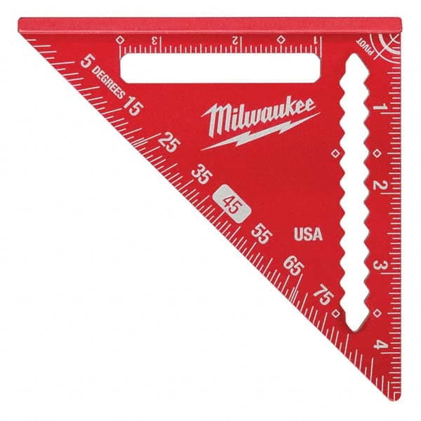 Milwaukee Tool - Rafter Squares Type: Rafter Square Blade Length (Inch): 4-1/2 - Caliber Tooling