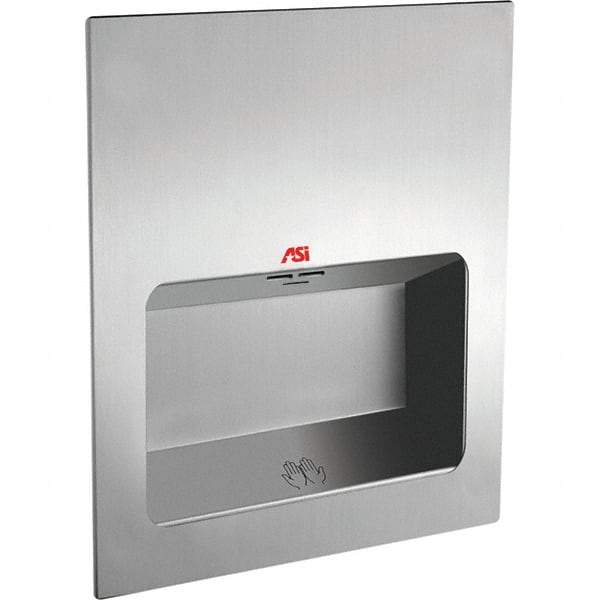 ASI-American Specialties, Inc. - 1000 Watt Satin Stainless Steel Finish Electric Hand Dryer - 208-240 Volts, 5.2 Amps, 12-19/32" Wide x 15-3/4" High x 4-1/16" Deep - Caliber Tooling