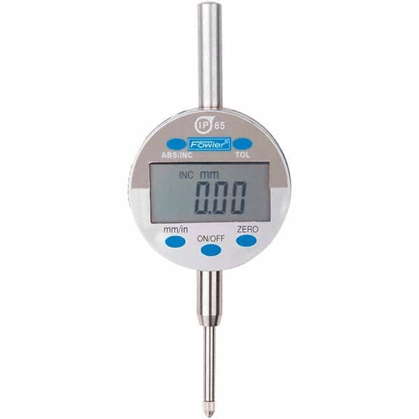 Fowler - 0 to mm Range (0 to 1/2" Range), 0.01mm/0.0005" Resolution, Electronic Drop Indicator - Caliber Tooling