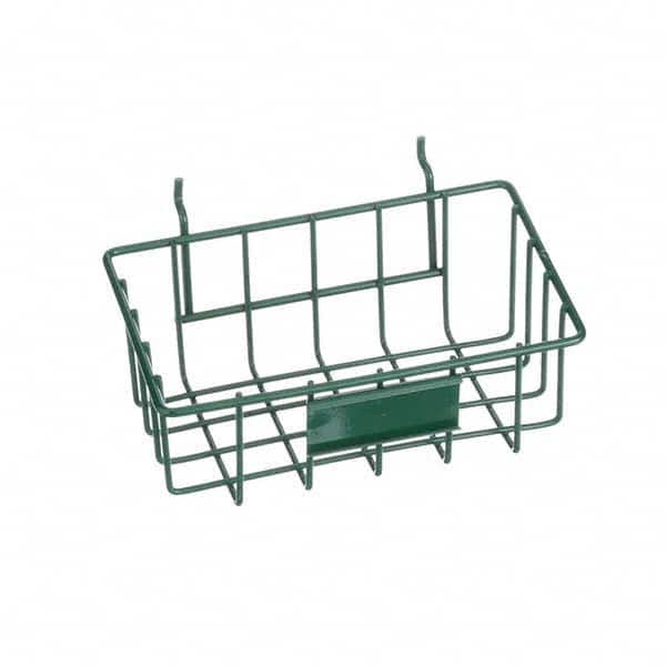 Baskets; Shape: Rectangular; Material Family: Metal; Basket Type: Wire; Finish: Green Powder-Coated; Material: Steel; Coating: Green Powder-Coated