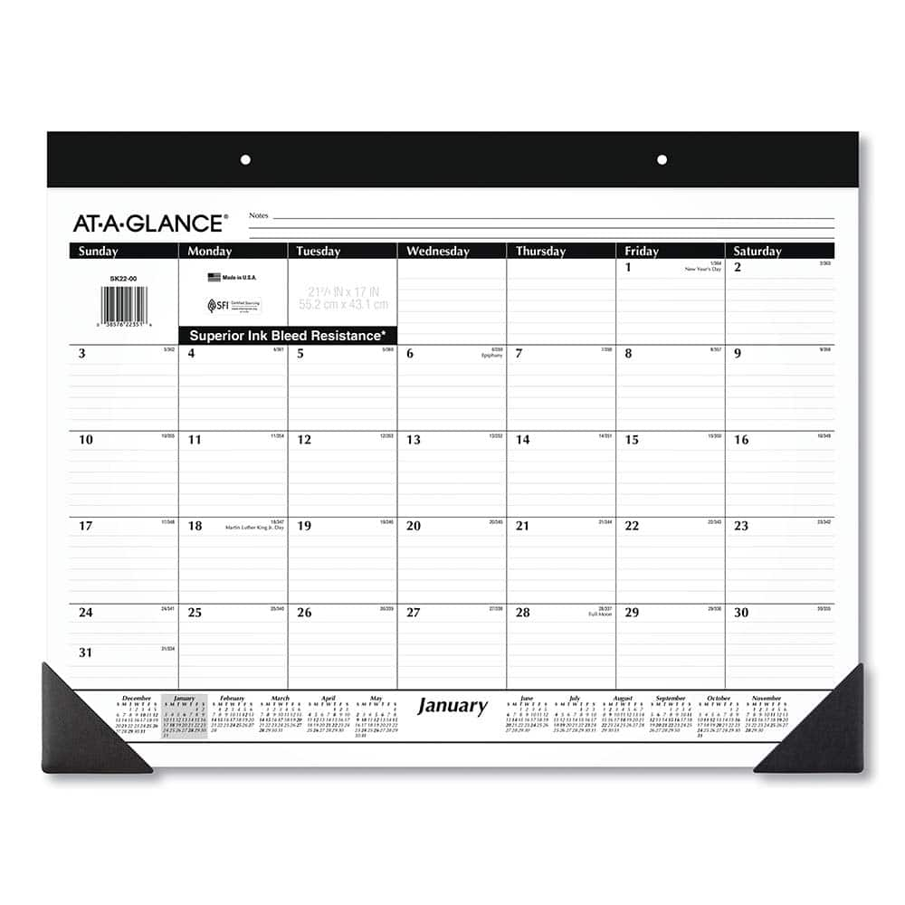 AT-A-GLANCE - Note Pads, Writing Pads & Notebooks Writing Pads & Notebook Type: Desk Pad Size: 22 x 17 - Caliber Tooling