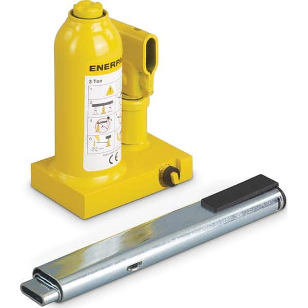 Enerpac - Manual Bottle, Screw, Ratchet & Hydraulic Jacks Type: Hydraulic Bottle Jack Load Capacity (Ton): 3 (Inch) - Caliber Tooling