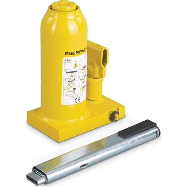 Enerpac - Manual Bottle, Screw, Ratchet & Hydraulic Jacks Type: Hydraulic Bottle Jack Load Capacity (Ton): 8 (Inch) - Caliber Tooling