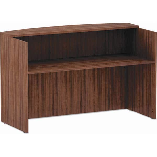 ALERA - Office Desks Type: Reception Desk Counter Color: Modern Walnut - Caliber Tooling