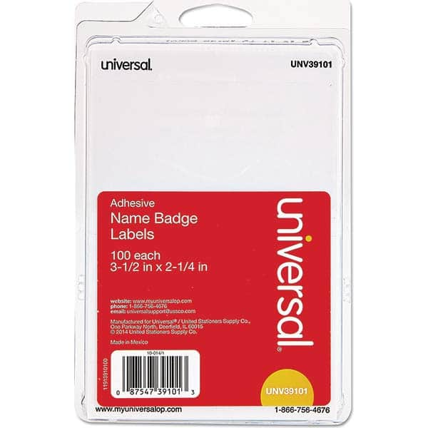 UNIVERSAL - Labels, Ribbons & Tapes Type: Badges Color: White - Caliber Tooling