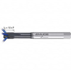 Emuge - M8x1.25 Metric 6H 0 Flute GLT-1 Finish Powdered Metal Spiral Point Tap - Caliber Tooling