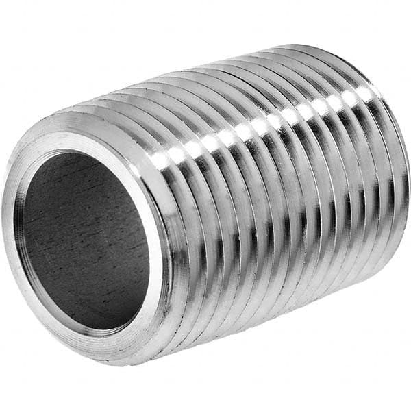 USA Sealing - 1/8 x 0.75" 316 Stainless Steel Pipe Nipple - Caliber Tooling