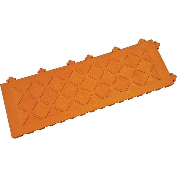 Ergo Advantage - 6" Long x 18" Wide x 1" Thick, Anti-Fatigue Modular Matting Anti-Fatigue Flooring - 2 Interlocking Sides, Orange, For Dry Areas - Caliber Tooling