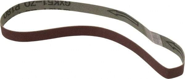 Tru-Maxx - 1/2" Wide x 18" OAL, 180 Grit, Aluminum Oxide Abrasive Belt - Aluminum Oxide, Very Fine, Coated - Caliber Tooling