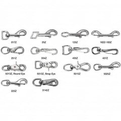 Campbell - 3-1/2" Long Bolt Snap - Nickel Plated with 3/8" Snap Opening - Caliber Tooling