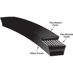 V Belt: Section C, 24 mm Belt Width 12.7 mm Pitch, 114 Teeth, Neoprene, Black, 570H200 Belt Number