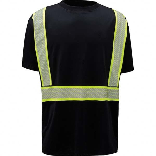 GSS Safety - Size M Black & Silver High Visibility Short Sleeve T-Shirt - Caliber Tooling