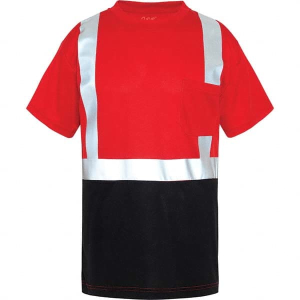 GSS Safety - Size 4XL Red, Black & Silver High Visibility Short Sleeve T-Shirt - Caliber Tooling