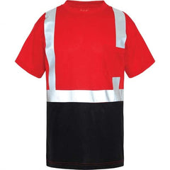 GSS Safety - Size 5XL Red, Black & Silver High Visibility Short Sleeve T-Shirt - Caliber Tooling