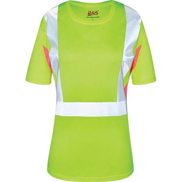 GSS Safety - Size 4XL Lime, Pink & Silver High Visibility Short Sleeve T-Shirt - Caliber Tooling