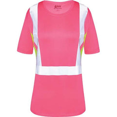 GSS Safety - Size XL Pink, Lime & Silver High Visibility Short Sleeve T-Shirt - Caliber Tooling