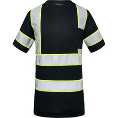 GSS Safety - Size M Black & Silver High Visibility Short Sleeve T-Shirt - Caliber Tooling