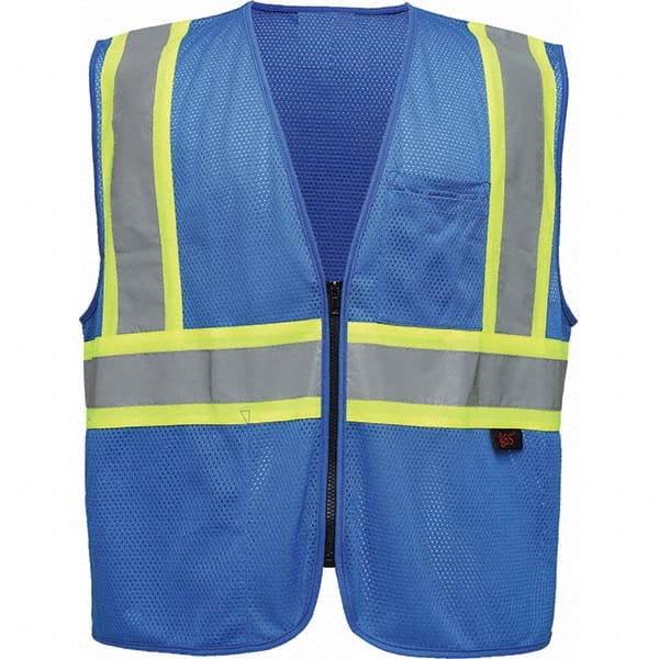 GSS Safety - Size L/XL Blue Mesh General Purpose High Visibility Vest - Caliber Tooling