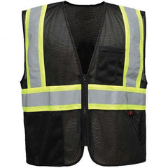 GSS Safety - Size 2X/3XL Black Mesh General Purpose High Visibility Vest - Caliber Tooling