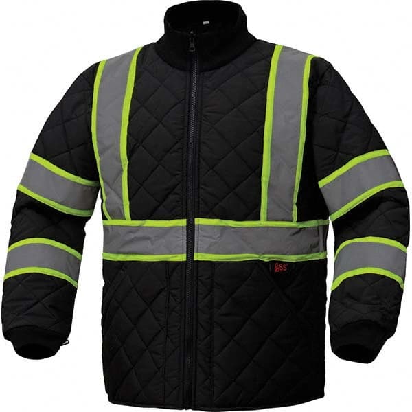 GSS Safety - Size M Black Waterproof & Wind Resistant Jacket - Caliber Tooling