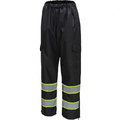 GSS Safety - Size L/XL Black Waterproof Rain Pants - Caliber Tooling