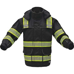 GSS Safety - Size S/M Black Waterproof Rain Jacket - Caliber Tooling